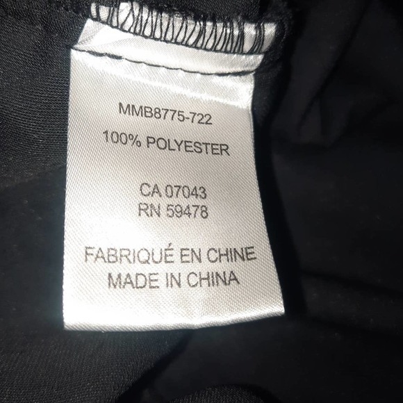 Ribbon Designs Black Velour Ruffle Long Bell Sleeves Dressy Top See measurements - Picture 4 of 5